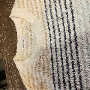 Pink Clover cream and striped sweater size 1x